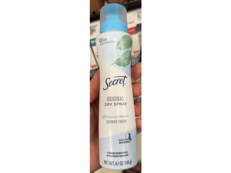 Secret Original Dry Spray Antiperspirant / Deodorant, Shower Fresh, 4.1 oz/116 g, Pack Of 3