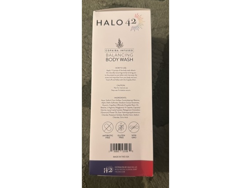 Halo 42 Balancing Body Wash, Copaiba + Aloe + Argan Oil + Shea Butter, 17 fl oz/500 mL