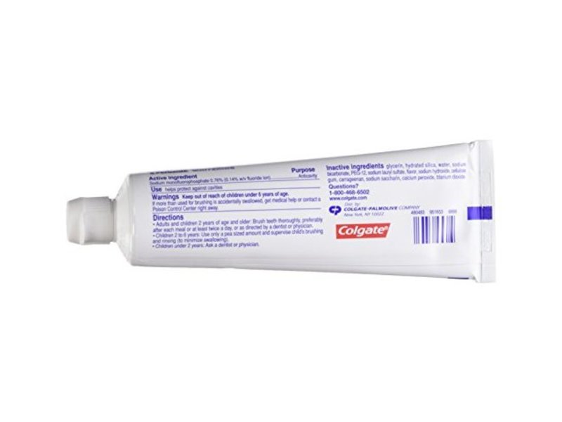 Colgate Baking Soda and Peroxide Whitening Toothpaste, Brisk Mint, 4 oz / 113 g