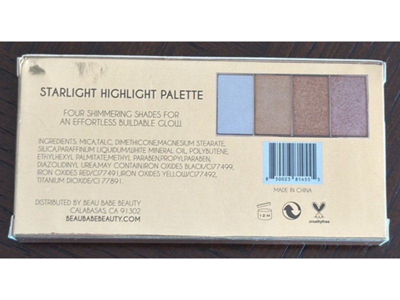 Beau Babe Beauty Highlight Palette, Starlight, 0.56 oz/16 g