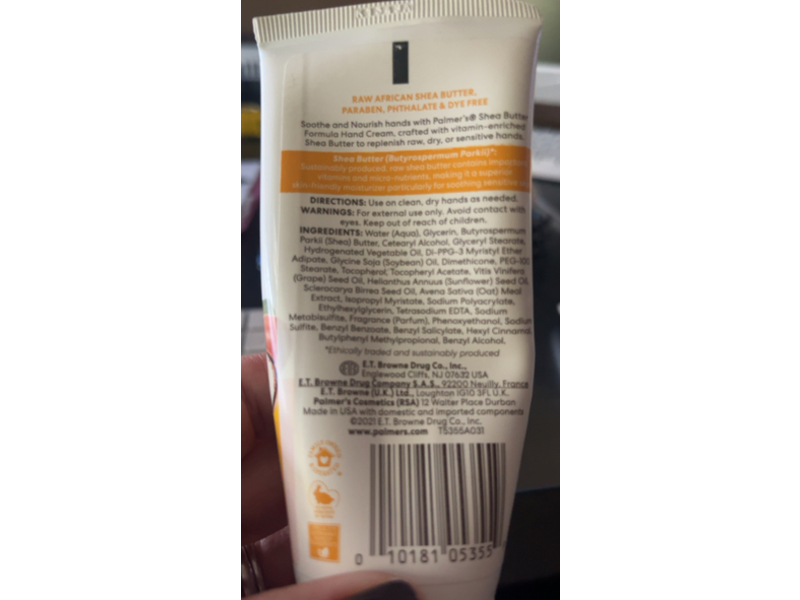 Palmer's Raw Shea Nourish Hand Cream, 3.4 oz/96 g