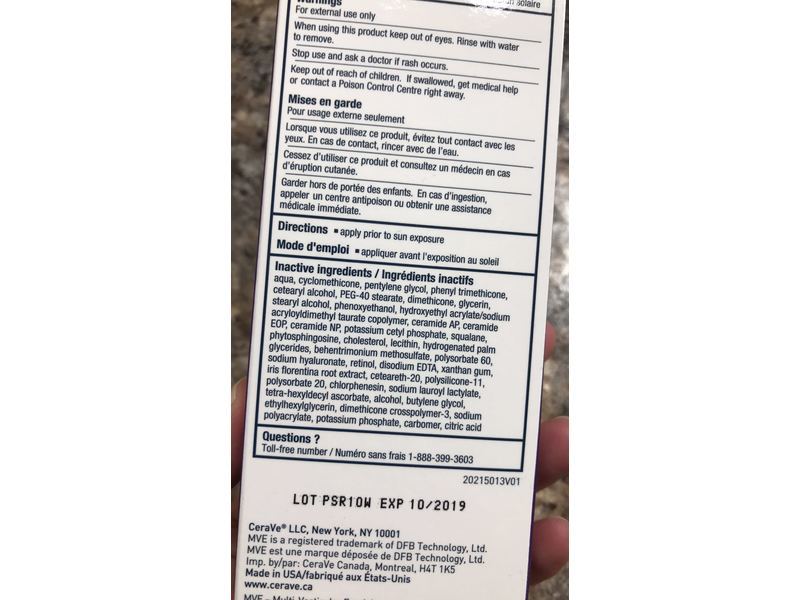 CeraVe Skin Renewing Day Cream With Sunscreen, SPF 30 , 1.76 oz/50 g