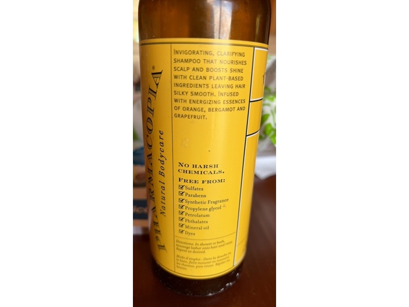 Pharmacopia Natural Bodycare Shampoo, Citrus, 16 fl oz/473 mL
