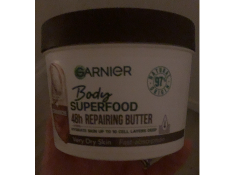 Garnier Body Superfood 48h Repairing Butter, Cocoa + Ceramide, 380 mL