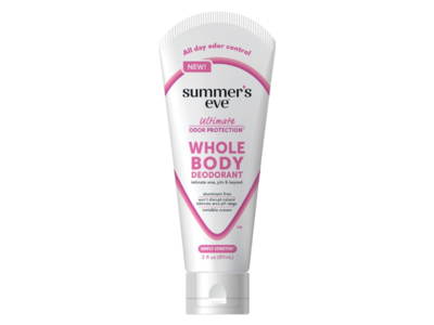 Summer's Eve Whole Body Deodorant Cream, 3 fl oz/89 mL
