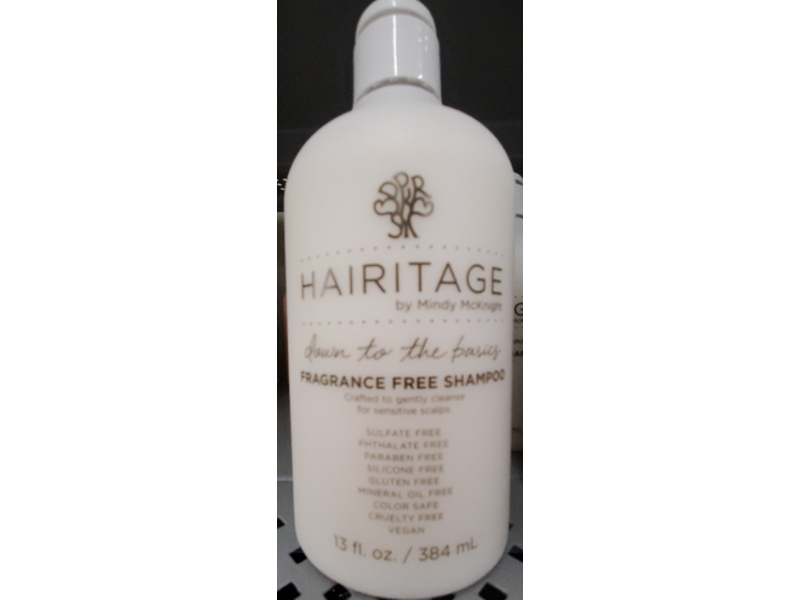 Hairitage By Mindy Mcknight Down To The Basics Fragrance Free Shampoo, 13 fl oz/384 mL