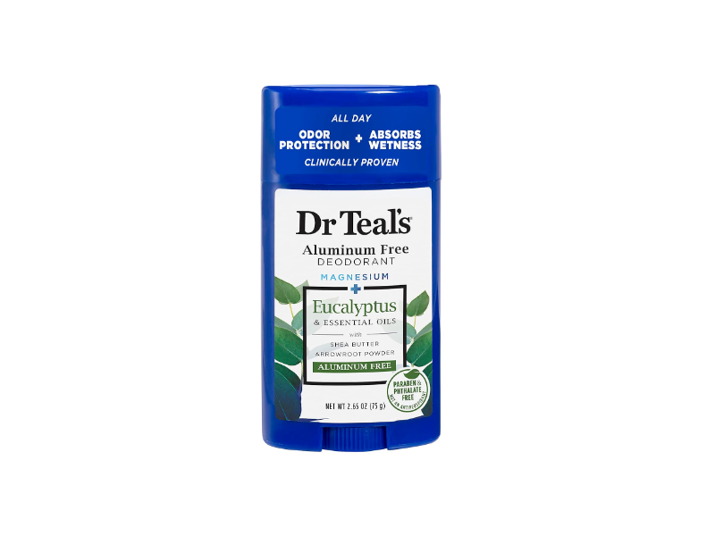 Dr Teal's Deodorant, Eucalyptus & Essential Oils, 2.65 oz/75 g
