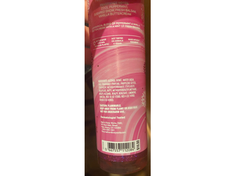 Bath & Body Works Fine Fragrance Mist, Twisted pepper Mint, 8 fl oz/236 mL