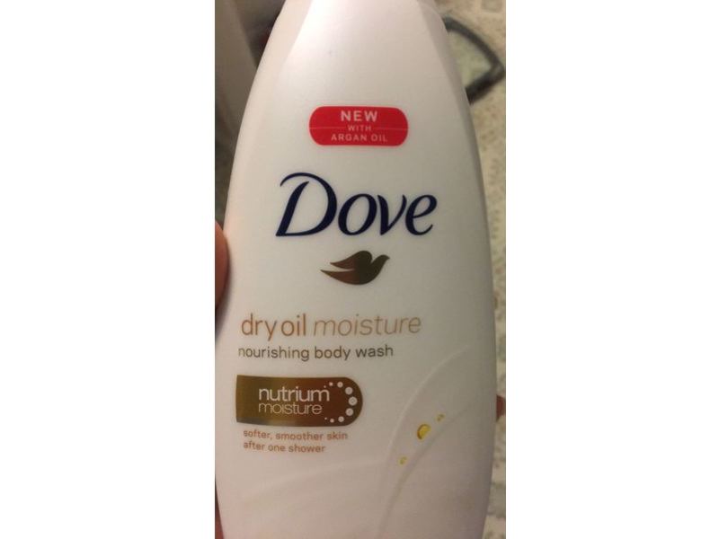 Dove Dry Oil Moisture Body Wash, 22 fl oz/650 mL, Pack Of 3