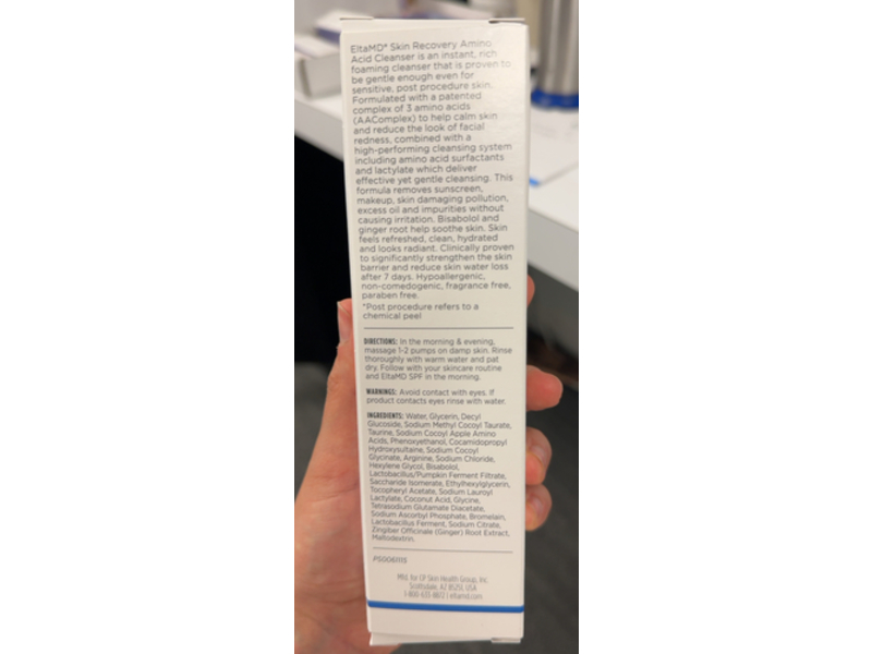 EltaMD Skin Recovery Amino Acid Foaming Cleanser, 5 fl oz/150 mL