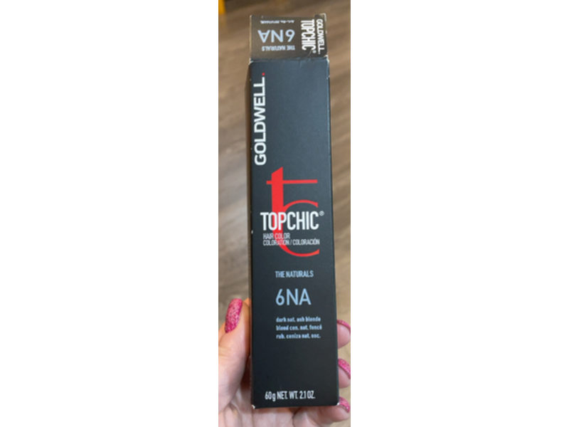 Goldwell Topchic Dark Natural Ash Blonde Hair Color, The Naturals 6NA, 2.1 oz/60 mL