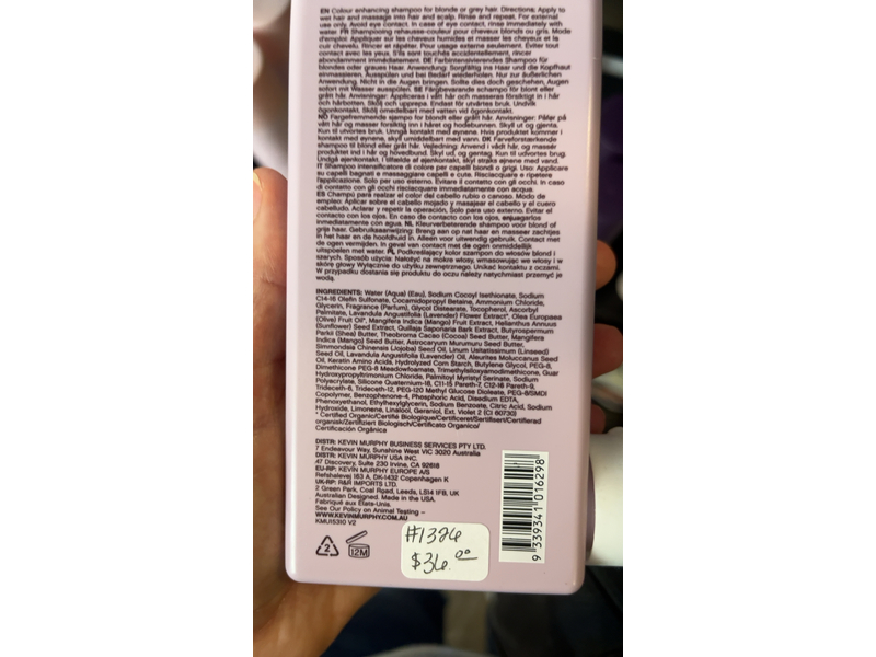 Kevin Murphy Blonde Angel Wash Colour Enhancing Shampoo, 84 fl oz/250 mL