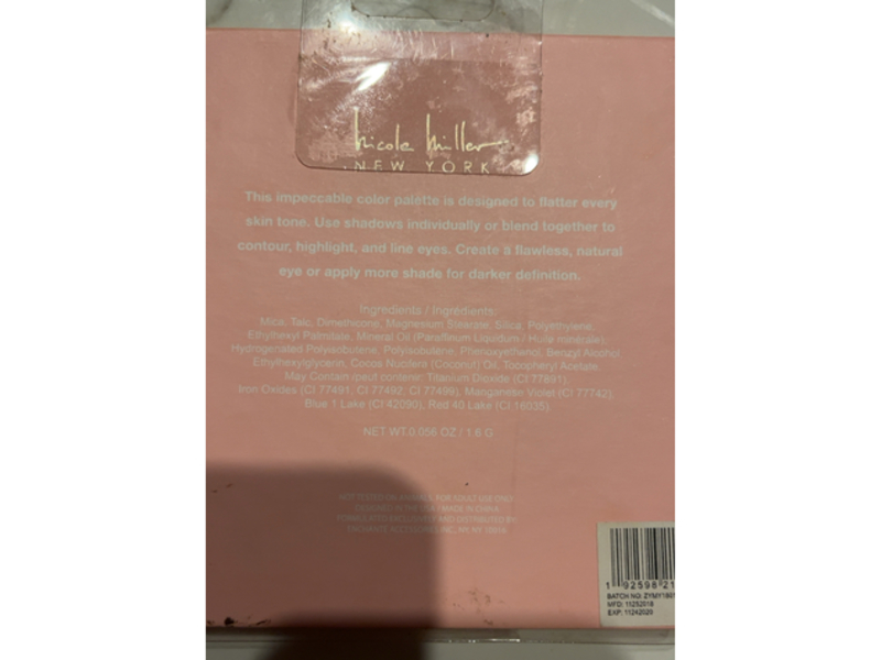 Nicole Miller Eyeshadow Palette, Makeup Addict, 0.056 oz/1.6 g