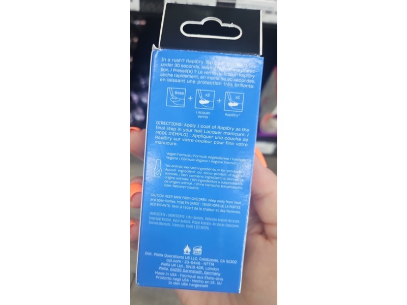 OPI Rapid Dry Quick-Dry Top Coat, 0.5 fl oz/15 mL