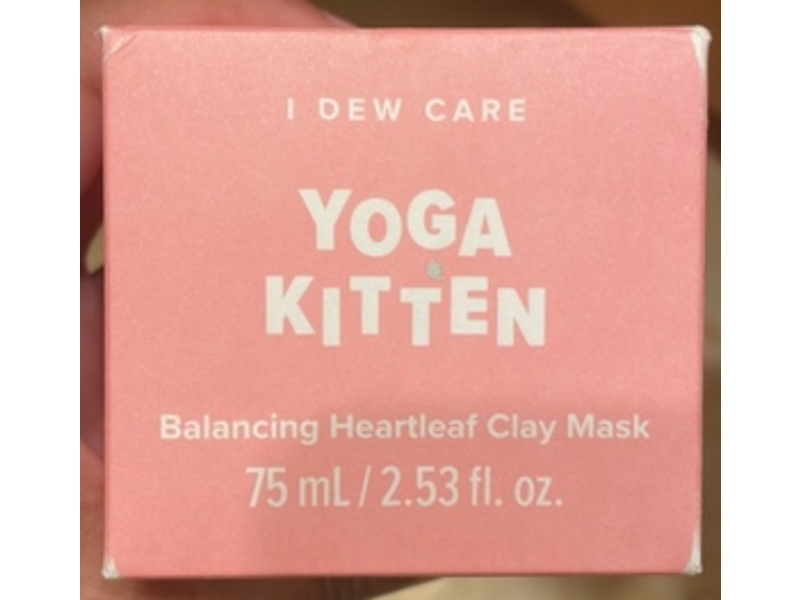 I Dew Care Balancing Heartleaf Clay Mask, Yoga Kitten, 2.53 fl oz/75 mL