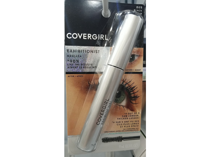 Covergirl Exhibitionist Mascara, 800 Very Black, 0.3 fl oz/9 mL