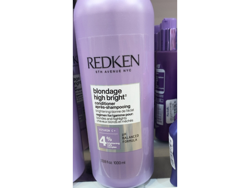 Redken Blondage High Bright Conditioner, Vitamin C + Brightening Care Complex, 33.8 fl oz/1000 mL