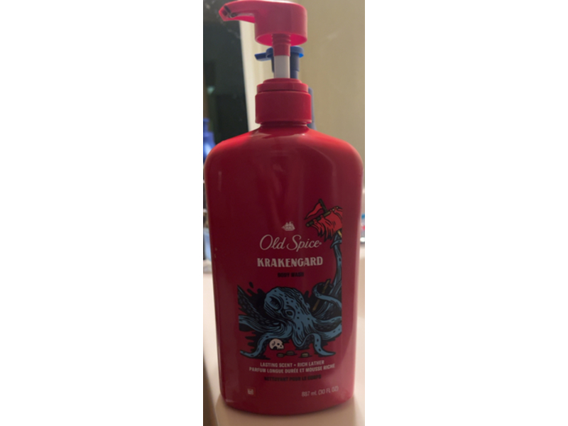 Old Spice Body Wash, Krakenguard, 30 fl oz/887 mL, Pack Of 4