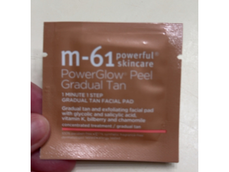 M-61 PowerGlow Peel Gradual Tan Facial Pad, Count 10