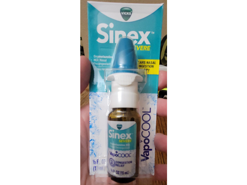 Vicks Sinex Severe Vapocool Sinus Decongestant Nasal Spray, 0.5 fl oz/15 mL