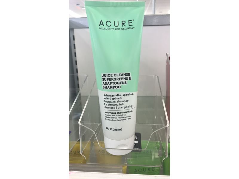 Acure Juice Cleanse Supergreens & Adaptogens Shampoo, 8 fl oz
