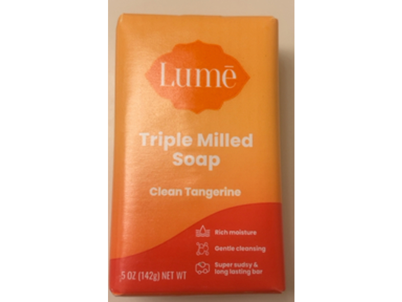 Lume Triple Milled Soap, Clean Tangerine, 5 oz/142 g