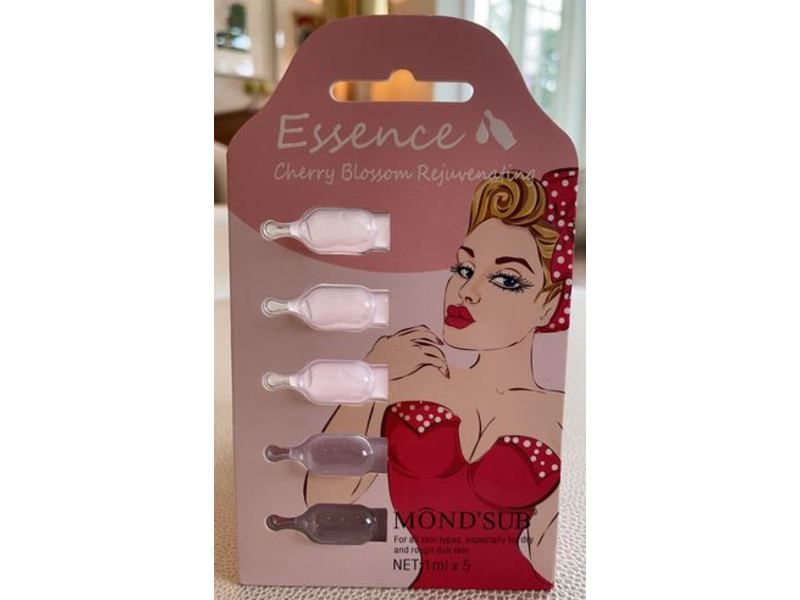 Mond'sub Essence Cherry Blossom Rejuvenating Serum, 1 mL, 5 count