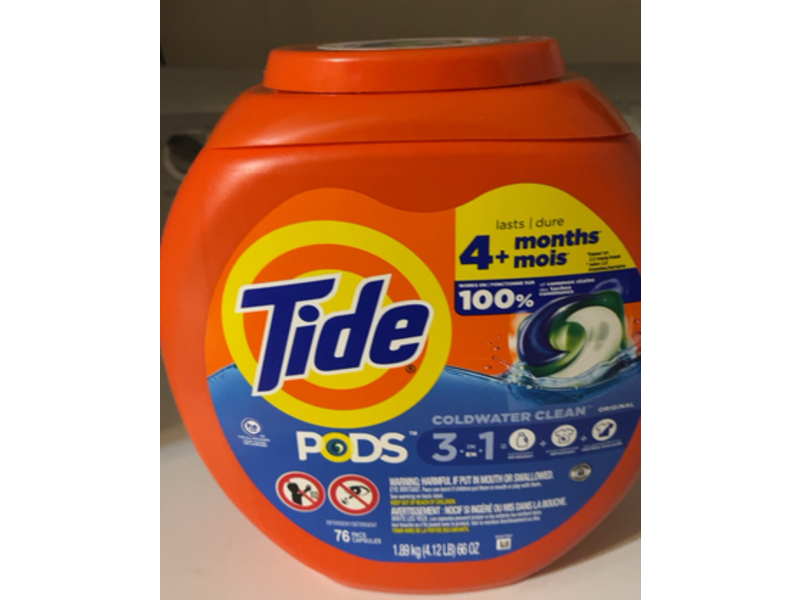 Tide Pods, 66 oz/1.8 kg, 76 Count