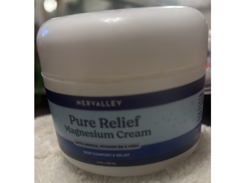 Nervalley Pure Relief Magnesium Cream, Deep Comfort & Relief, 4 oz/120 mL