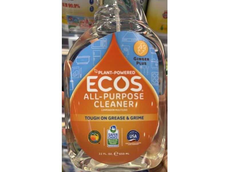 Earth Friendly All Purpose Cleaner, Ginger Plus, 22 fl oz/650 mL