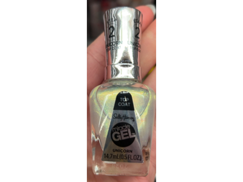 Sally Hansen Miracle Gel Top Coat, Unicorn, 0.5 fl oz/14.7 mL