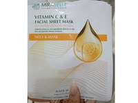 Mirabelle Cosmetics Facial Sheet Mask, Vitamin C & E, 1 Count - Image 3