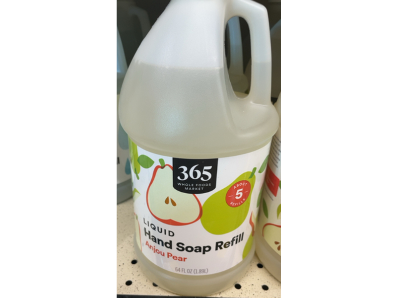 365 Whole Foods Market Liquid Hand Soap Refill, Anjou Pear, 64 fl oz/1.89 L