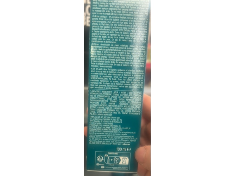 Redken Acidic Grow Full System Scalp & Hair Serum, 3.4 fl oz/100 mL