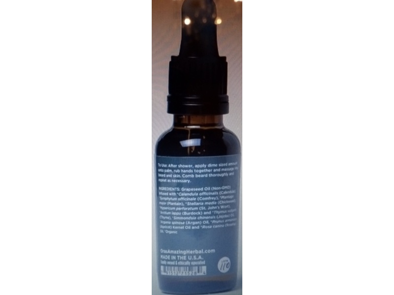 Ora's Amazing Herbal Hair & Beard Oil, 1 fl oz/28 g