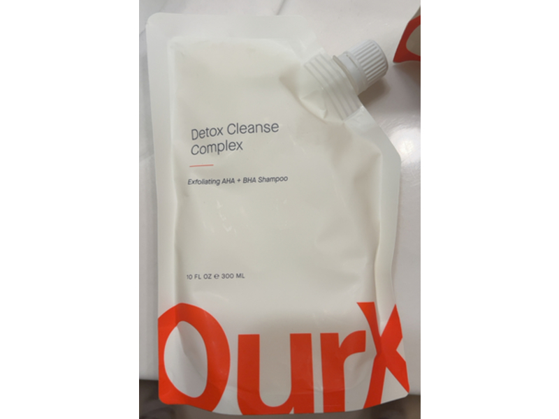 OurX Detox Exfoliating Cleanse Complex Shampoo, Aha + Bha, 10 fl oz/300 mL