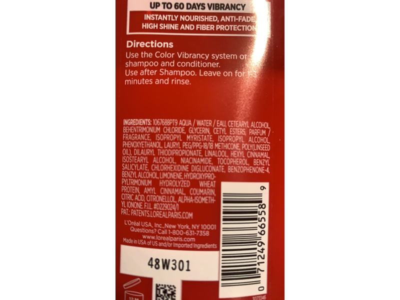 L'Oreal Paris Elvive Color Vibrancy Conditioner, 13.5 fl oz/399 mL