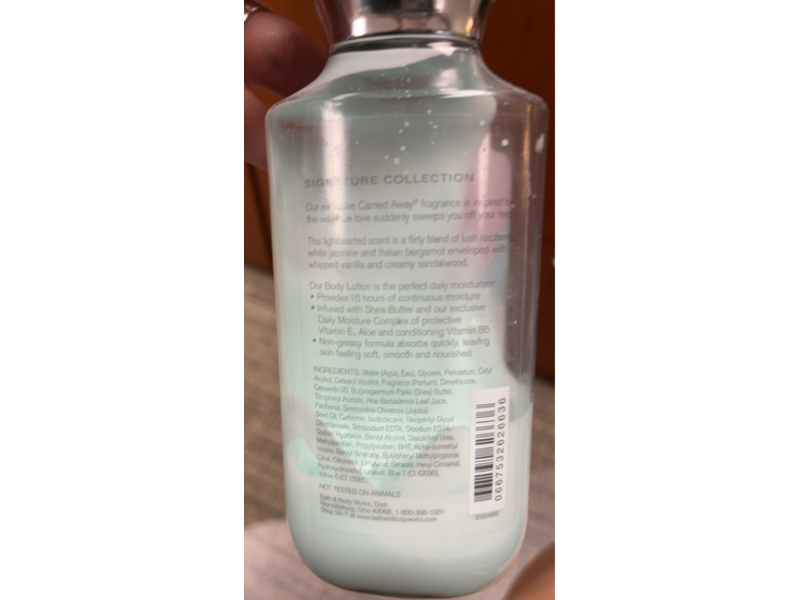 Bath & Body Works Carried Away Body Lotion, Shea & Vitamin E, 8 fl oz/236 mL