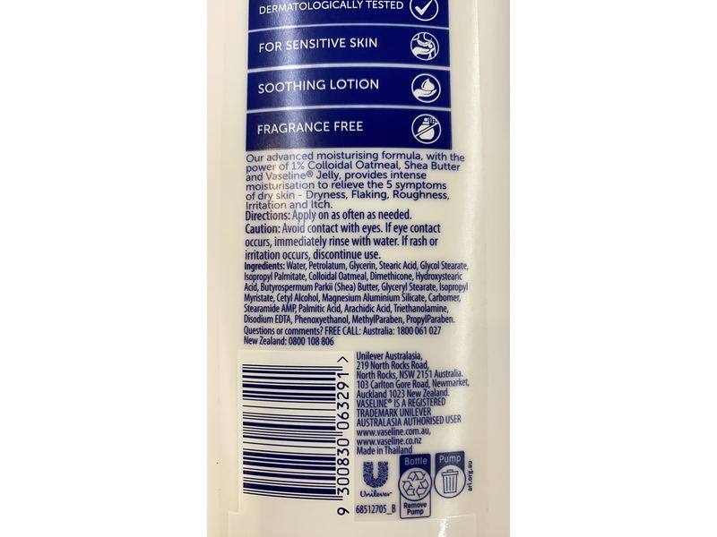 Vaseline Body Lotion, Colloidal Oatmeal, 550 mL