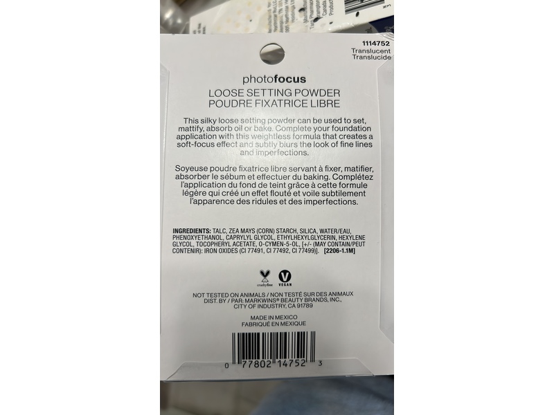 Wet N Wild Photo Focus Loose Setting Powder, Translucent, 0.70 oz