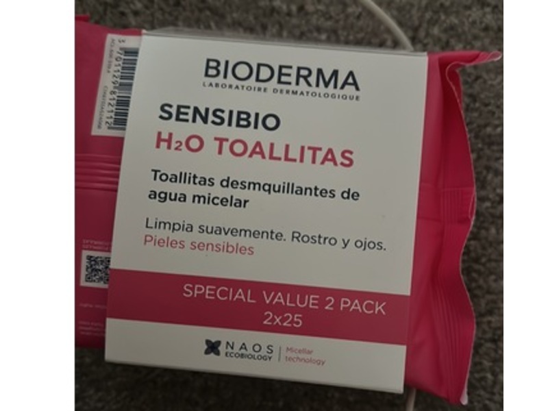Bioderma Sensibio H2O Wipes, 25 Count, Pack Of 2
