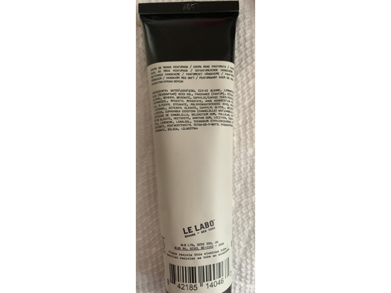 Le Labo Grasse New York Perfuming Hand Cream, Santal 33, 1.8 fl oz/55 mL