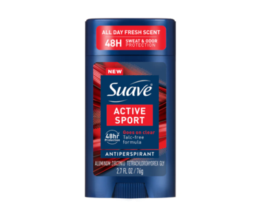 Suave Active Sport Antiperspirant, 2.7 fl oz/76 g