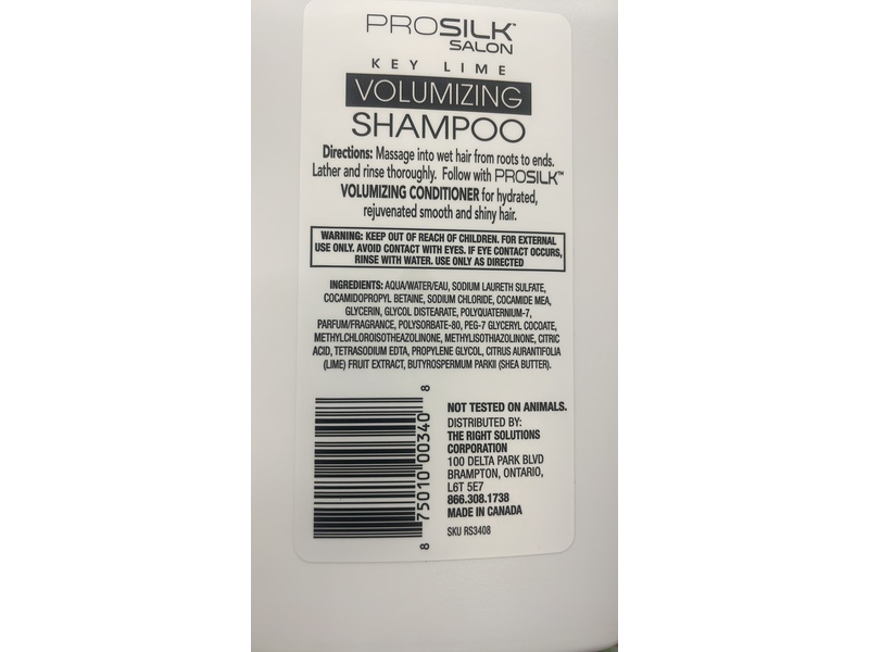Pro Silk Salon Key Lime Volumizing Shampoo, 15 fl oz/443 mL