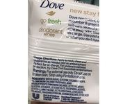 Dove Go Fresh Deodorant Wipes, Cucumber & Green Tea, 25 Count - thumbnail 3