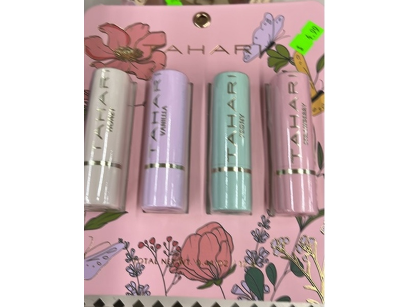 Tahari Lip Balm Set, 0.11 oz/3 g, Set Of 4