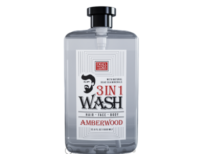 Dead Sea Collection 3 In 1 Wash, Amberwood, 33.8 fl oz/1000 mL, Pack Of 2