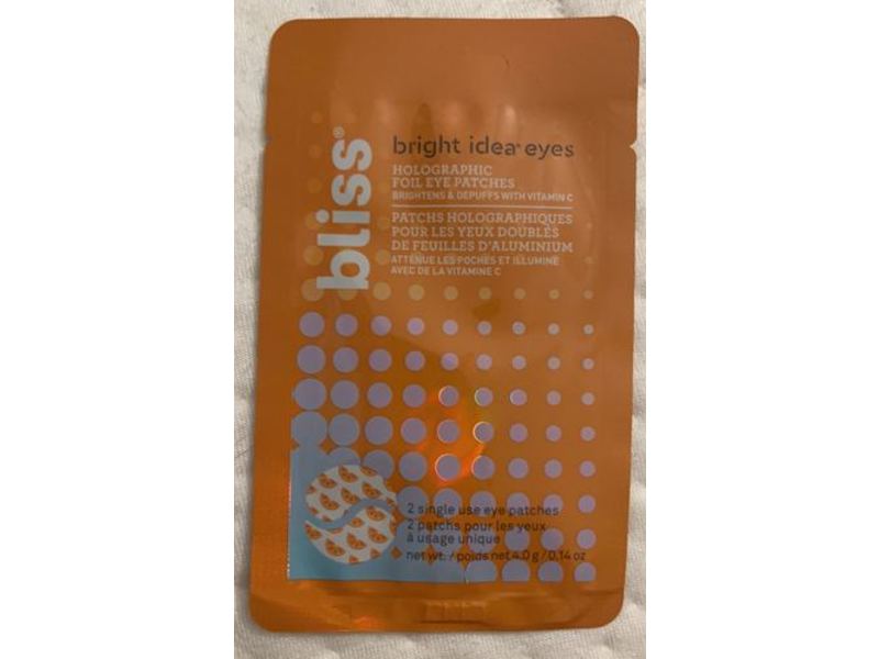 Bliss Bright Idea Eyes Holographic Foil Eye Patches, 0.14 oz/4 g
