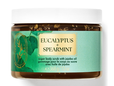 Bath & Body Works Jojoba Oil Sugar Body Scrub, Eucalyptus + Spearmint, 13 oz/368 g
