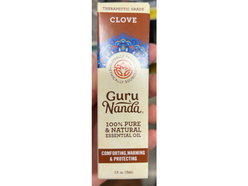 Gurunanda 100% Pure Clove Essential Oil, 0.5 fl oz/15 mL